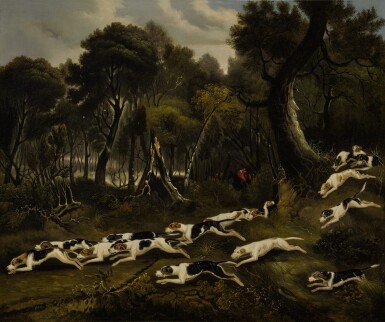 View full screen - View 1 of Lot 43. RICHARD BARRETT DAVIS | THE BELVOIR HOUNDS.