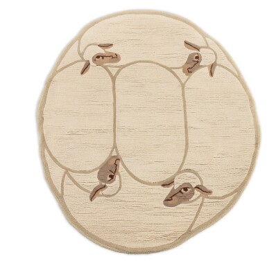View full screen - View 1 of Lot 23. Tapis Mini troupeau de moutons.