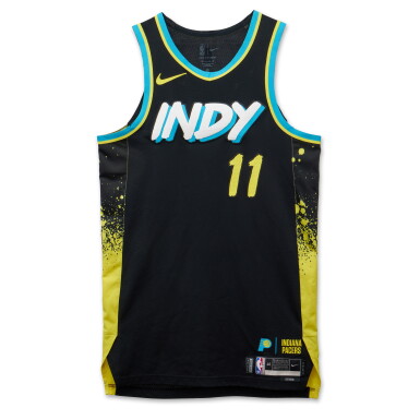 View full screen - View 1 of Lot 56. Bruce Brown Indiana Pacers 2023-2024 In-Season Tournament Quarterfinals Game Worn City Edition Jersey .