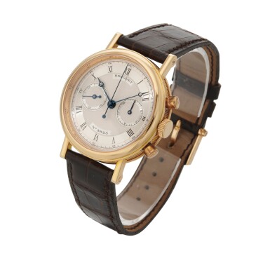 View full screen - View 1 of Lot 208. Classique Chronograph, Ref. 3237 | Yellow gold chronograph wristwatch | Circa 1994.