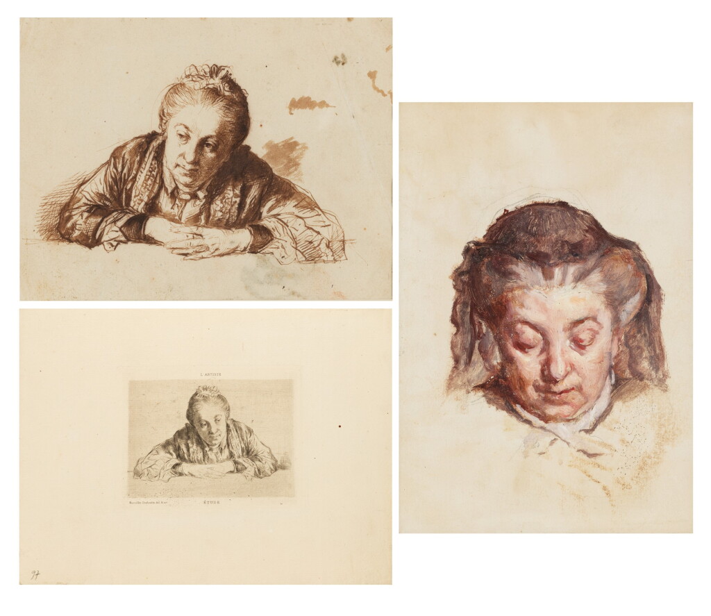View full screen - View 1 of Lot 266. Three Portraits of the Artist's Mother .