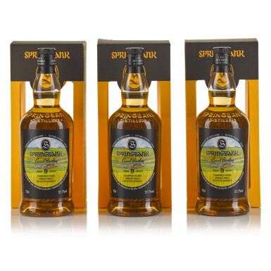 View full screen - View 1 of Lot 269. Springbank Local Barley 9 Year Old 57.7 abv 2009 (3 BT 70cl).