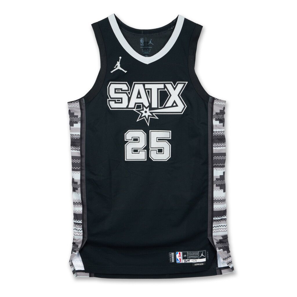 View full screen - View 1 of Lot 258. Sidy Cissoko San Antonio Spurs 2024-2025 Emirates NBA Cup Game Issued Statement Edition Jersey .