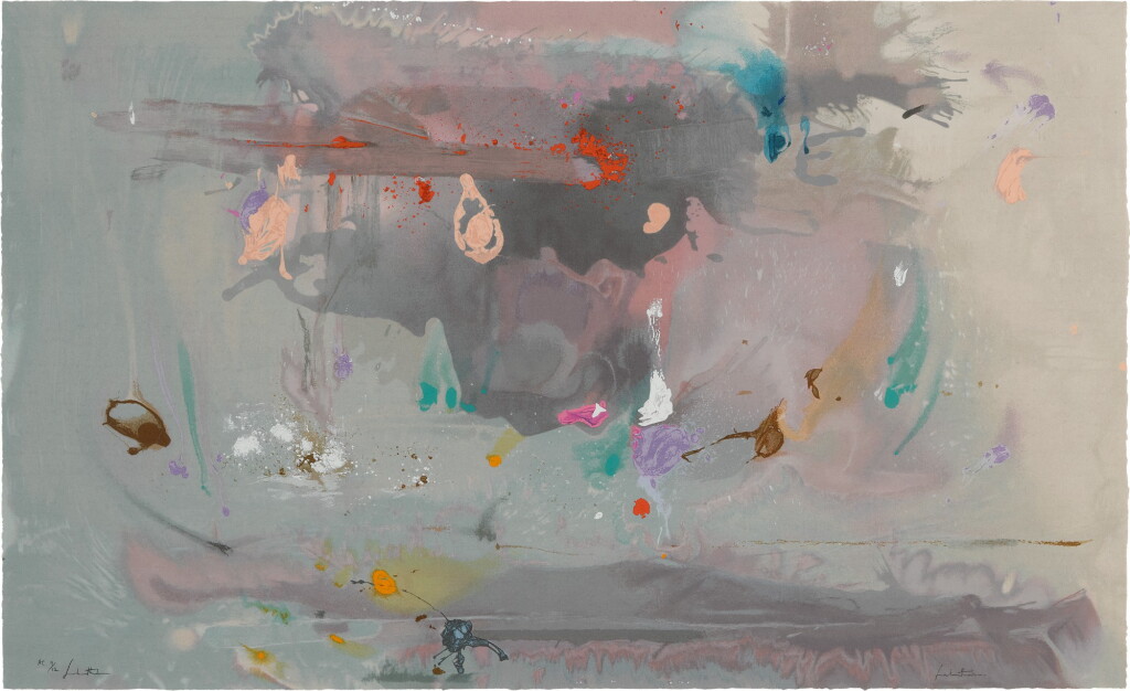 View full screen - View 1 of Lot 105. HELEN FRANKENTHALER | GREY FIREWORKS.