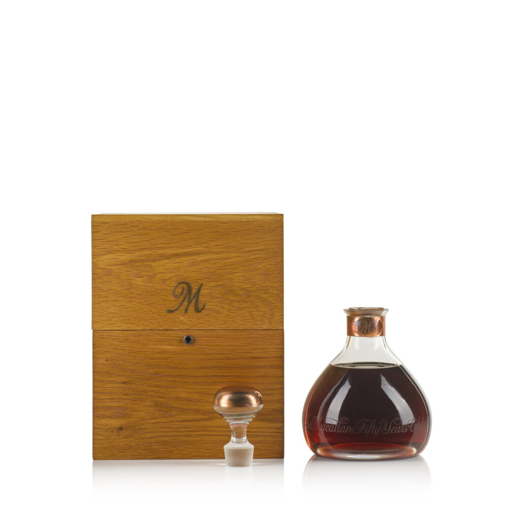 View full screen - View 1 of Lot 7. The Macallan Millennium Decanter 50 Year Old 43.0 abv 1949 (1 BT 70cl).