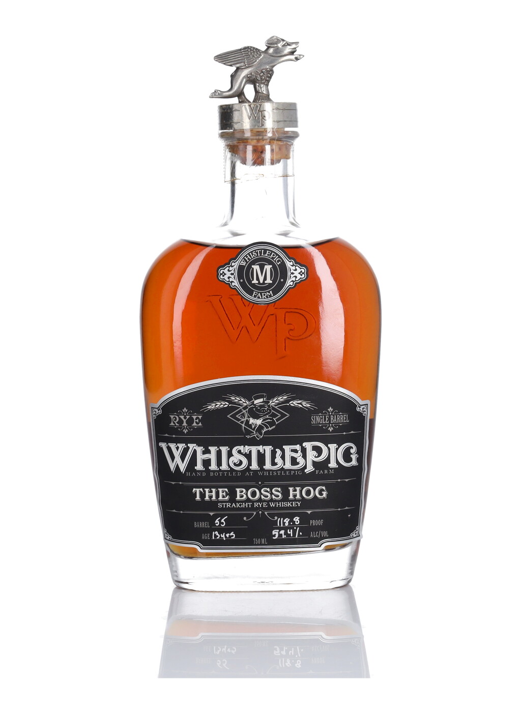 View full screen - View 1 of Lot 281. Whistlepig The Boss Hog 13 Year Old 2nd Edition "Spirit of Mortimer" 118.8 Proof NV (1 BT 75cl).