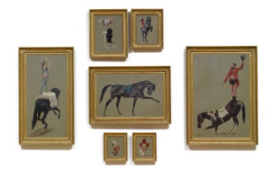 View full screen - View 1 of Lot 22. JEAN RICHARD GOUBIE | LE CIRQUE MOLIER (SET OF SEVEN PAINTINGS) .