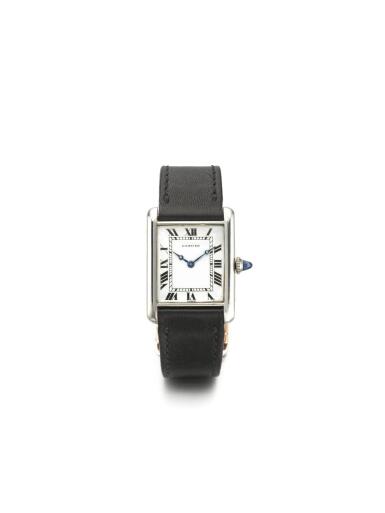 View full screen - View 1 of Lot 28. Tank Louis | A platinum wristwatch, Circa 1925.