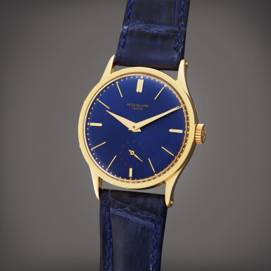 View full screen - View 1 of Lot 37. Reference 2597 'Heures Sautantes' | An early and rare yellow gold wristwatch with adjustable jumping hour hand, Made in 1957.