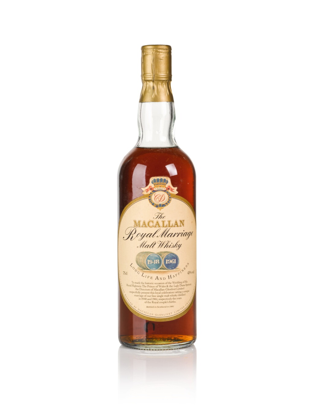View full screen - View 1 of Lot 17. The Macallan Royal Marriage 1948 and 1961 20 Year Old 43.0 abv NV .
