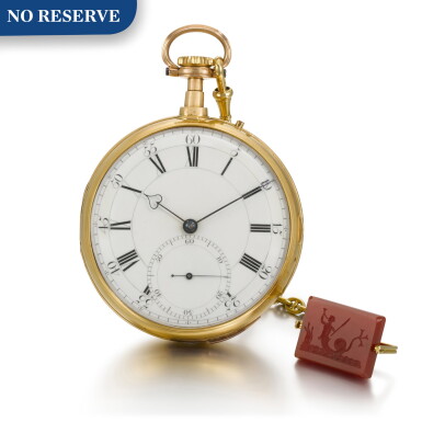 View full screen - View 1 of Lot 239. DENT, LONDON | A GOLD OPEN-FACED QUARTER REPEATING KEYLESS LEVER WATCH CIRCA 1804, NO. 31268.