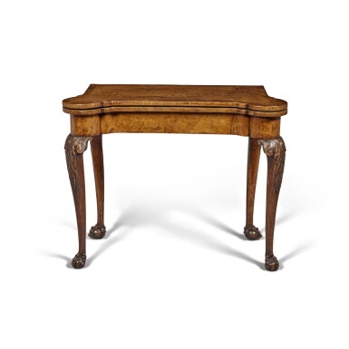 View full screen - View 1 of Lot 29. A George II Walnut Concertina-Action Games Table, Circa 1740 .