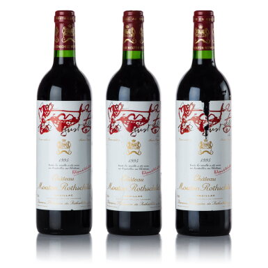 View full screen - View 1 of Lot 508. Château Mouton Rothschild 1995 (3 BT).