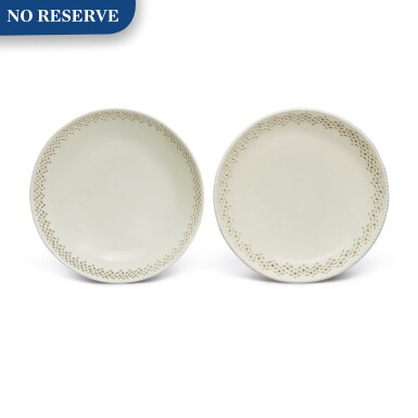 View full screen - View 1 of Lot 350. Two Creamware Reticulated Dishes, early 19th century.