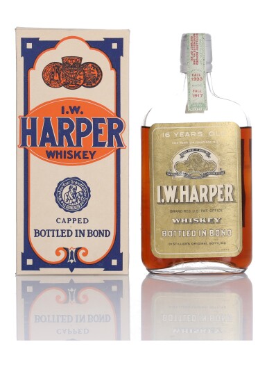 View full screen - View 1 of Lot 205. I.W. Harper 16 Year old 100 Proof 1917 (1 Pint).