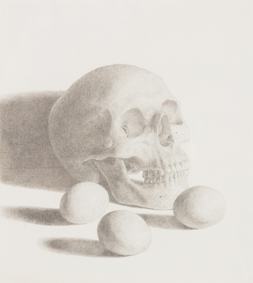 View full screen - View 1 of Lot 106. Still Life with skull & eggs #1.