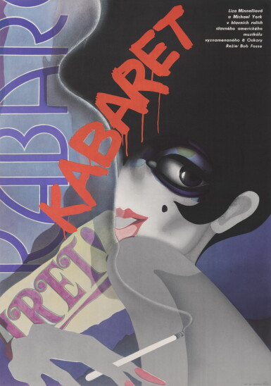 View full screen - View 1 of Lot 144. Cabaret / Kabaret (1972), first Czechoslovakian release poster (1989).