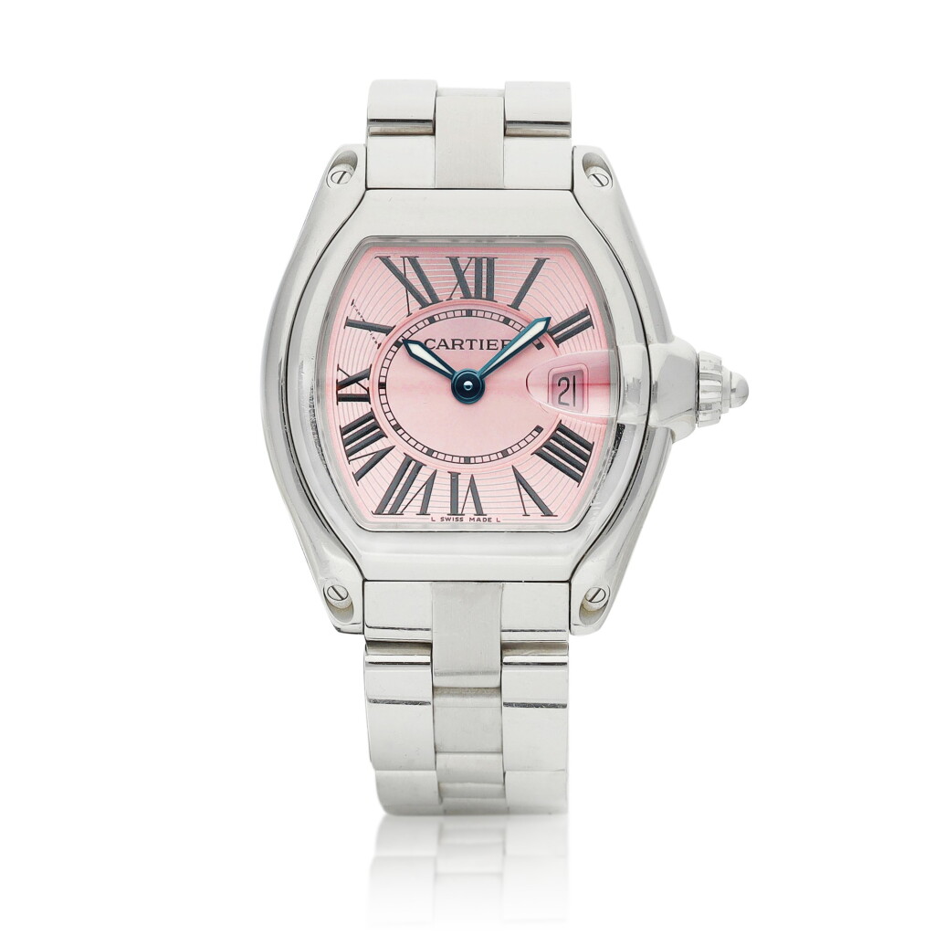 View full screen - View 1 of Lot 8030. Roadster, Reference 2675 | A stainless steel wristwatch with date and bracelet, Circa 2006 | 卡地亞 | Roadster 型號2675 | 精鋼鏈帶腕錶,備日期顯示,約2006年製.