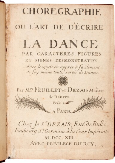 View full screen - View 1 of Lot 38. R.-A. Feuillet. Three dance works, 1709-1713.