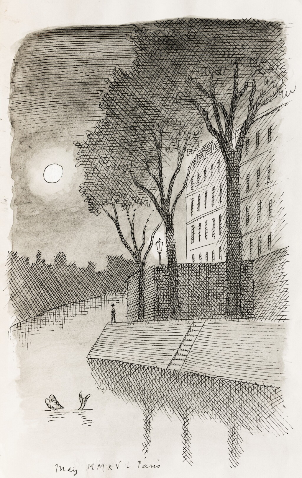 View full screen - View 1 of Lot 55. L’Ile-Saint-Louis, la nuit.