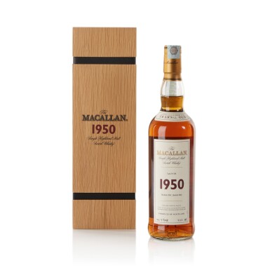 View full screen - View 1 of Lot 35. The Macallan Fine & Rare 52 Year Old 46.7 abv 1950 .