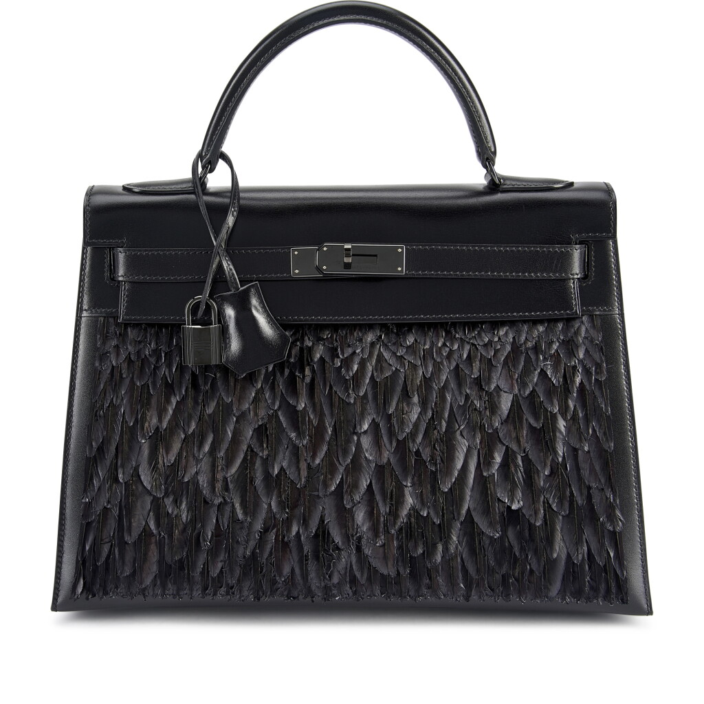 全螢幕檢視 - 查看82Limited Edition Black Box Feathers So Black Kelly 32 Sellier Black PVD Hardware, 2010的1