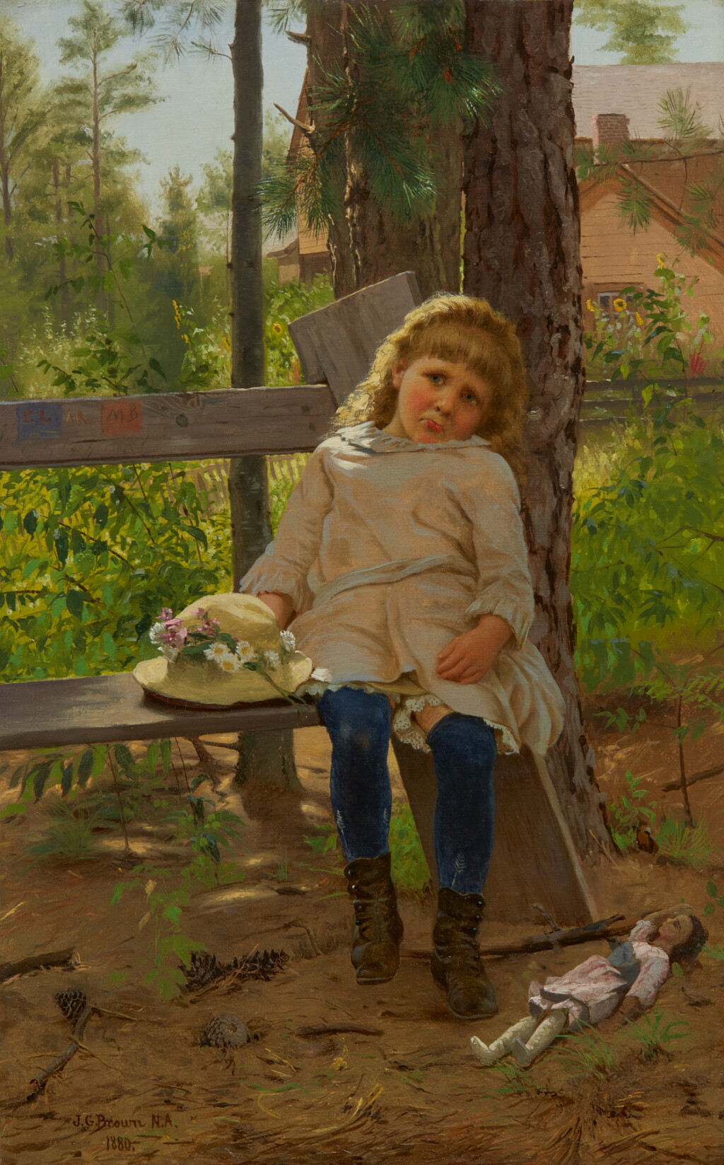 View full screen - View 1 of Lot 46. JOHN GEORGE BROWN | GOLDEN LOCKS.