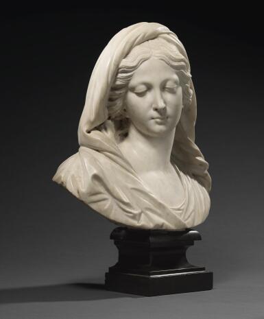 View full screen - View 1 of Lot 87. ITALIAN, 18TH CENTURY | BUST OF THE VIRGIN.