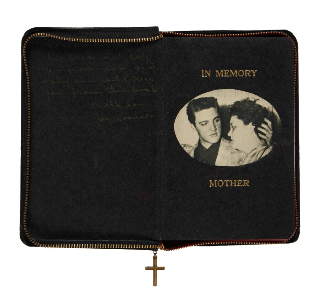 View full screen - View 1 of Lot 5. Elvis Presley | A signed travel bible.