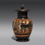 An Attic Black-figured Oinochoe, related to the Altenburg Class, circa late 6th Century B.C.
