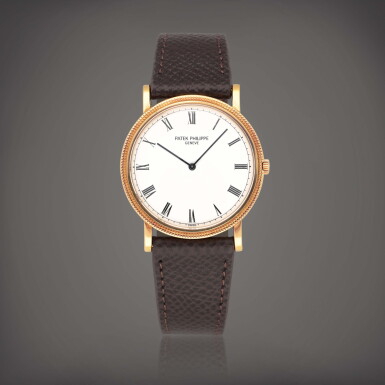 View full screen - View 1 of Lot 465. Calatrava, Reference 3520J | A yellow gold wristwatch | Made in 2001.
