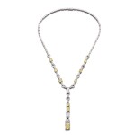 Coloured Diamond and Diamond Pendent Necklace |卡地亞| 彩色鑽石 配 鑽石 項鏈