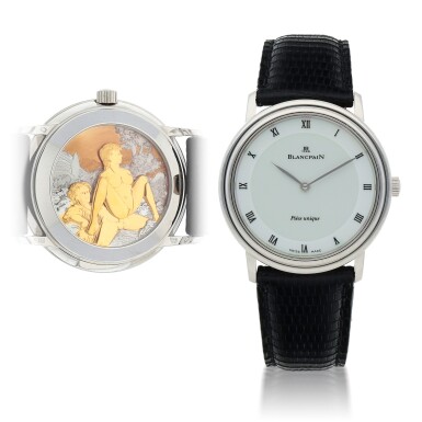 View full screen - View 1 of Lot 20. Erotic Piece Unique Platinum minute repeating wristwatch with erotic automaton Circa 1995 | 寶珀 獨一無二鉑金三問報時腕錶,飾春宮活動人偶,年份約1995.