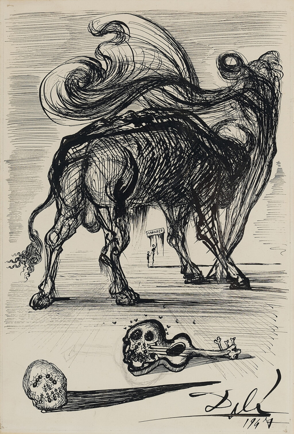 View full screen - View 1 of Lot 318. Manolete, illustration pour l'ouvrage de Billy Rose Wine, Women and Words.