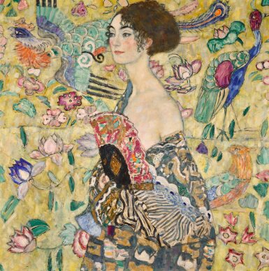 View full screen - View 1 of Lot 125. Dame mit Fächer (Lady with a Fan).