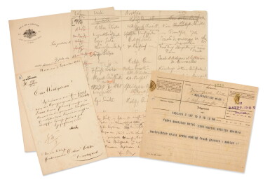 View full screen - View 1 of Lot 82. Gustav Mahler and Alban Berg. Three autograph letters and an autograph document, 1899-1931.