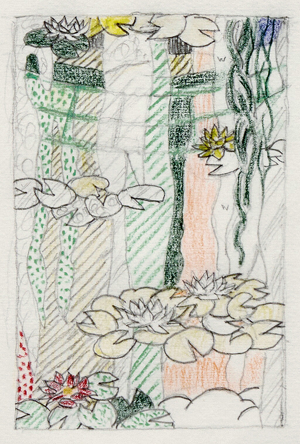 View full screen - View 1 of Lot 25. Water Lilies with Japanese Bridge (Study).
