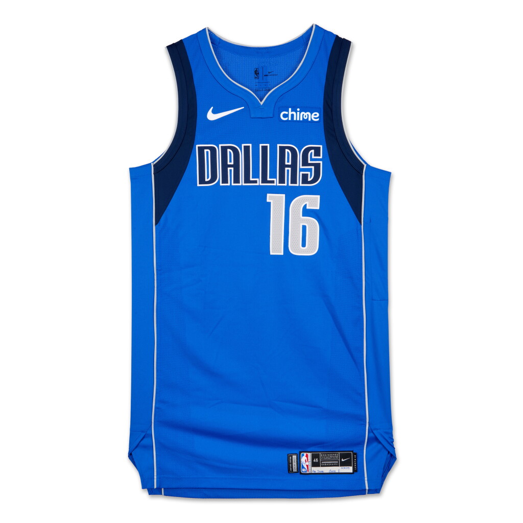View full screen - View 1 of Lot 22. Jordan Walker Dallas Mavericks 2023-2024 Game Worn Icon Edition Jersey.