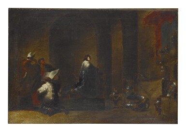 View full screen - View 1 of Lot 203. LEONAERT BRAMER | SOLOMON PRAYING IN THE TEMPLE.