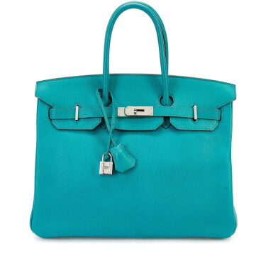 View full screen - View 1 of Lot 9754. Vert Verone Chèvre HSS Birkin 35 Palladium Hardware, 2009.