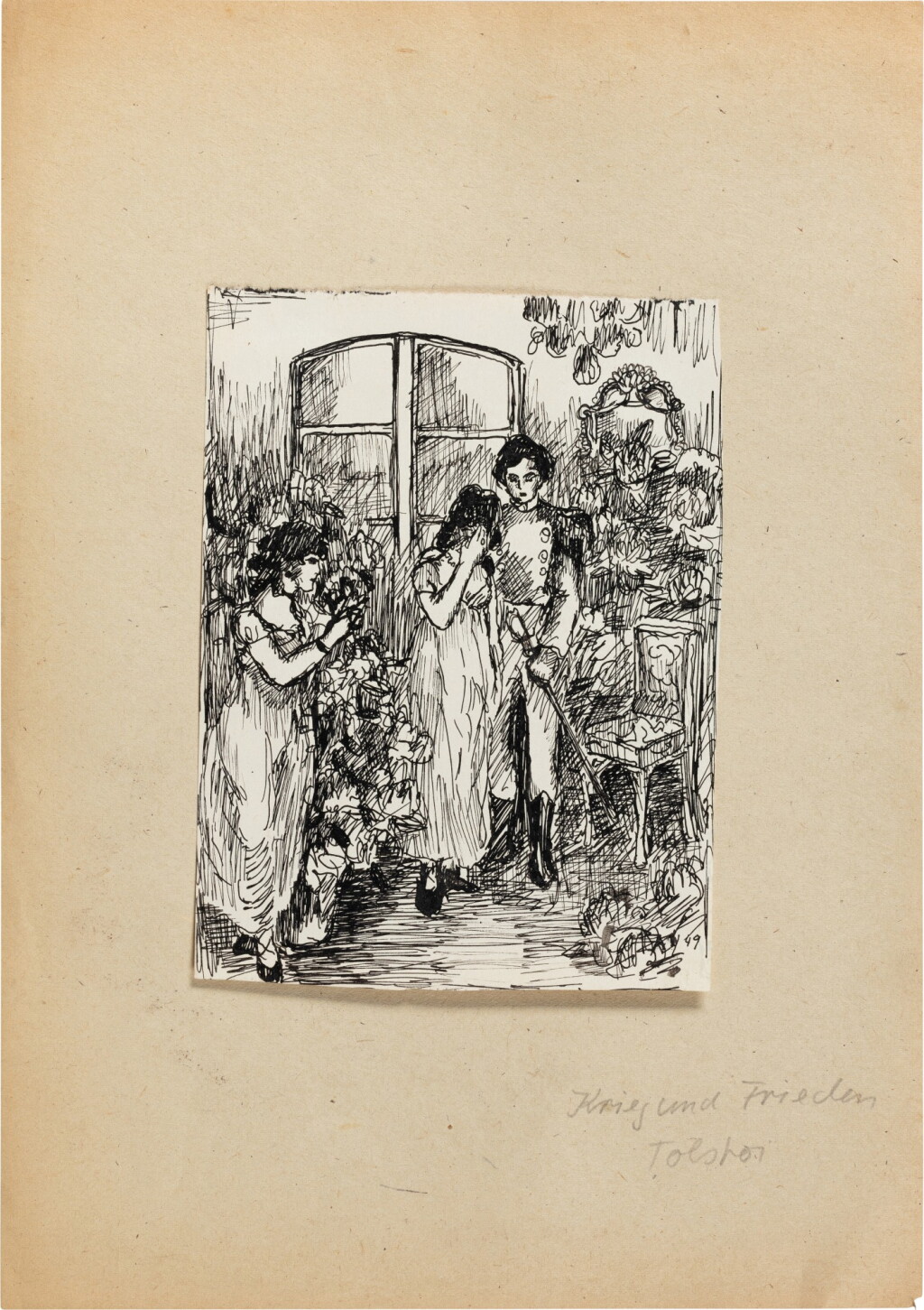 View full screen - View 1 of Lot 82. Set of five drawings, 1949.