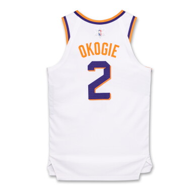 View full screen - View 1 of Lot 200. Josh Okogie ‘Christmas Day’ Phoenix Suns 2024-2025 Game Worn Association Edition Jersey.