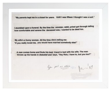 View full screen - View 1 of Lot 6. Untitled (Study for Joke Painting).