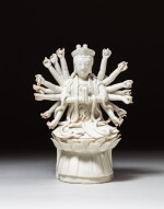 Statuette d'Avalokiteshvara en porcelaine blanc de Chine, Dynastie Qing, XIXe siècle