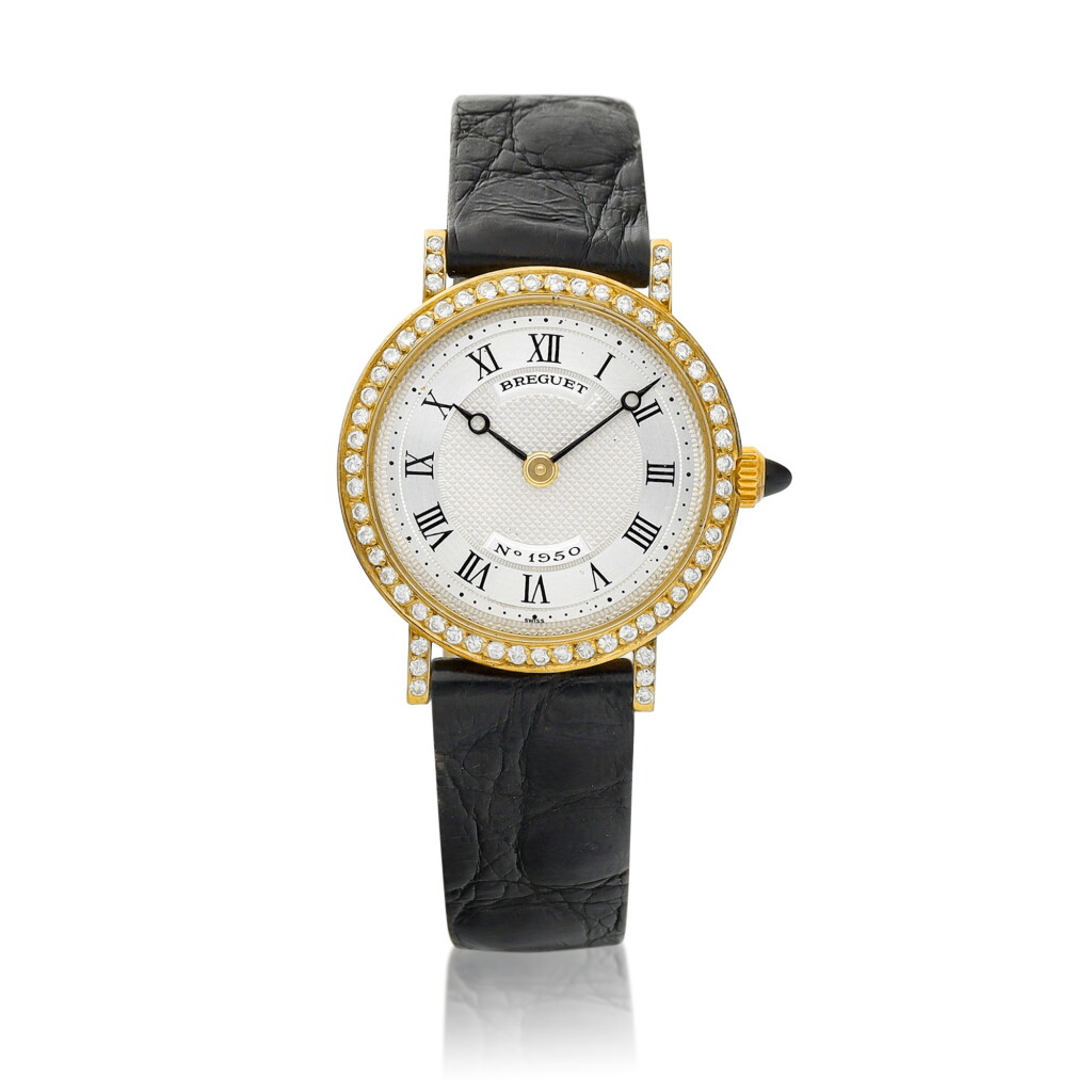 View full screen - View 1 of Lot 8210. Classique | A yellow gold and diamond-set wristwatch, Circa 1995 | 寶璣 | Classique | 黄金鑲鑽石腕錶,約1995年製.