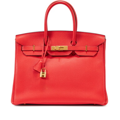 View full screen - View 1 of Lot 443. Rouge de Coeur Togo Birkin 35 Gold Hardware, 2018.