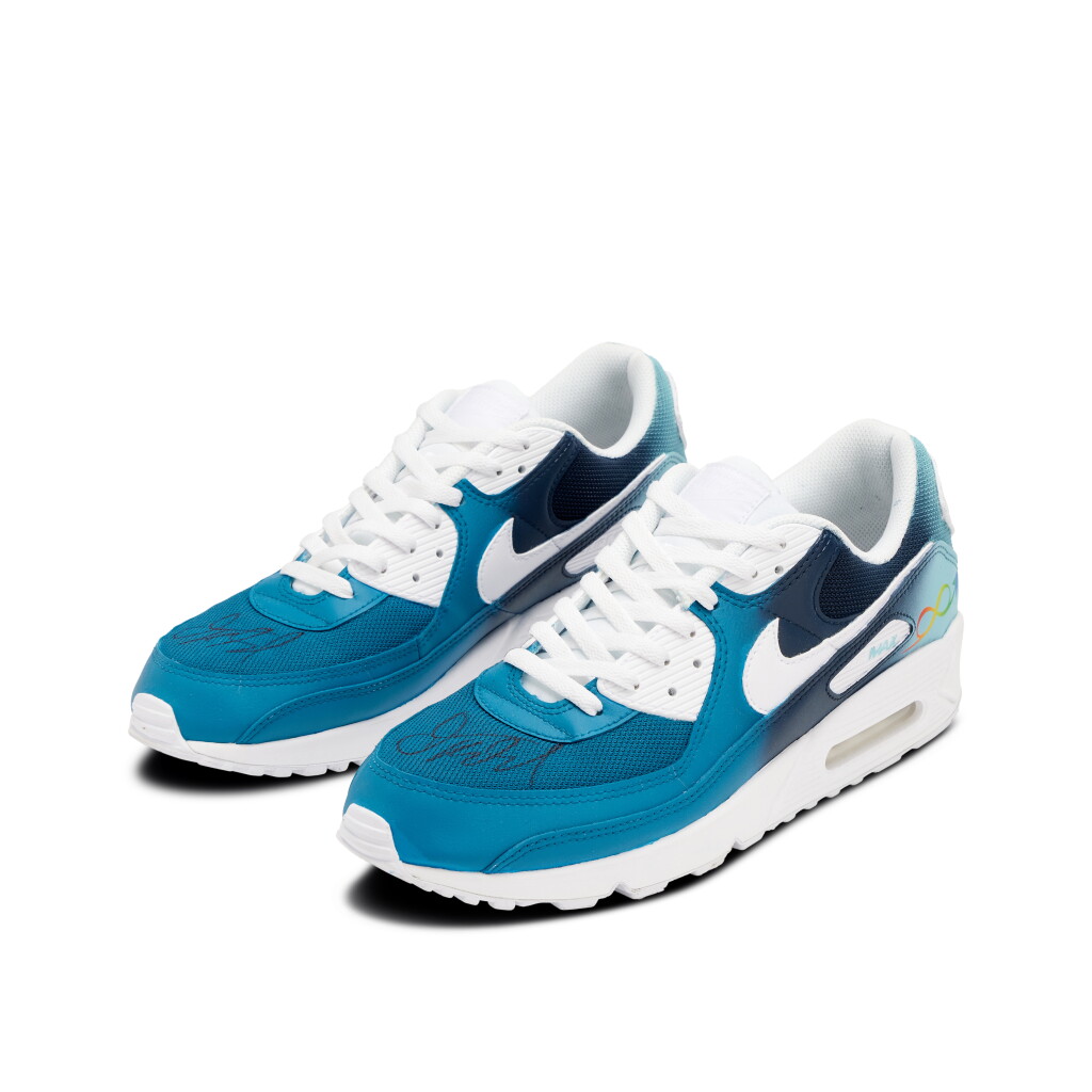 View full screen - View 1 of Lot 81. Jason Kidd Dallas Mavericks 2025-2026 Game Worn and Signed Custom Air Max 90s | To The Max Foundation | Matched to 2 Games.