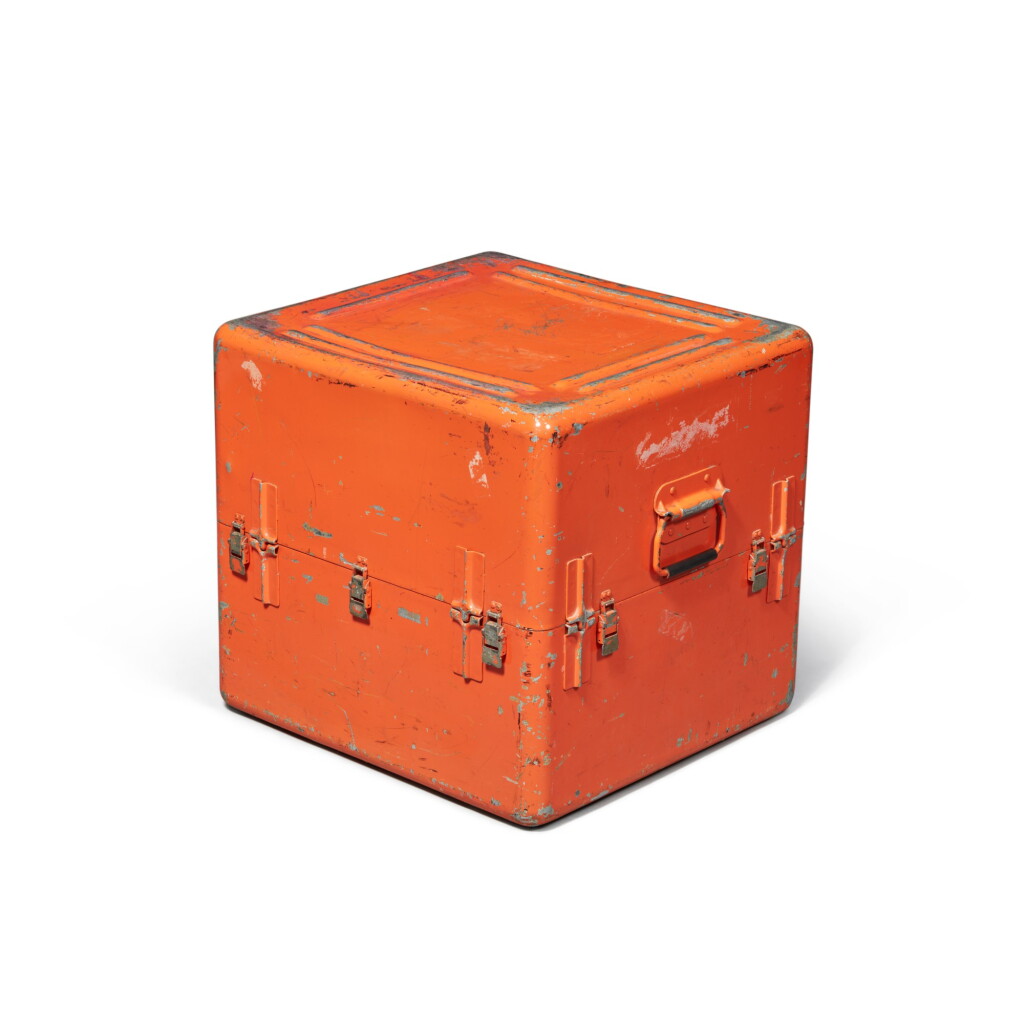 View full screen - View 1 of Lot 35. Wall of Sound | Orange road case, custom built for a McIntosh amp.