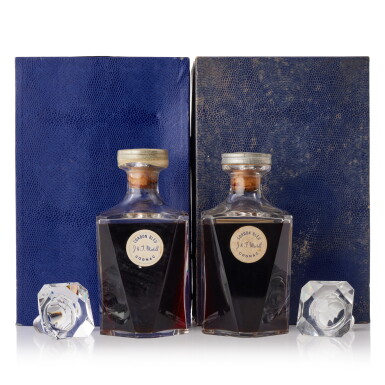 View full screen - View 1 of Lot 6569. Martell Cordon Blue Cognac Baccarat Crystal Decanter 40.0 abv NV (2 BT70).