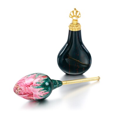 View full screen - View 1 of Lot 1225. A gold and enamel scent sprinkler, possibly Geneva, circa 1780.